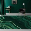 Ковры Темно-зеленый мраморный узор Коврик для гостиной и спальни 3D Абстрактная бирюзовая текстура с принтом для детей DT17