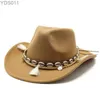 Ampla borda chapéus balde designer ocidental cowboy jazz top chapéu chapéu de sol com feltro convexo para homens e mulheres gorra gorras para hombres venda quente 240319