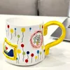 Mugs Hand-painted Coffee Cup Creative Mug Handmade Ceramic Milk Household Tableware Water For Female Friend Luxury Gift