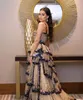 Elegant Sequin Dubai Lace Evening Dresses 2024 Sparkly Scoop Neck Tiered Ruffles A Line Women Party Formal Gowns BC17197 0319