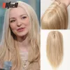 클로저 100% Remy Human Hair Toppers 금발 하이라이트 헤어 조각 실크베이스 클립 얇아진 머리카락을 가진 여성을위한 최고 머리카락 클립