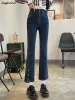 Boots xs4xl jeans femmes allmatch étudiants quotidien classique skinny ulzzang design botter coupé streetwear loisir anklelnglength new