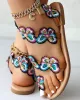 Sandali donne in moda scarpe casual casual piatta estate farfalla anello di punta sandali spiaggia sandali