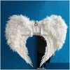 Decorazione del partito Costumed Alta qualità Unico Black Angel Wings Cosplay Stage Show Shooting Display Props Fairy Ems Drop Delivery H Dhdqp