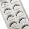 5 Pairs Transparent 3D Mink Eyelashes Natural Clear False Eye Lashes Soft Invisible Eyelash Wispy Makeup Faux Cils H13 X08 240305