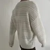 Men's Sweaters Vintage Solid Color Mens Knitted Ribbed Crew Neck Long Sleeve Jumper Tops Men Knitwear Fashion Loose Knitting Pullover