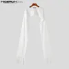 Regatas masculinas elegantes de estilo longo Tops New Mens Fashion Shawl Tank Tops Casual Street Hot Selling Tassel Design Coletes sem mangas S-5XL L240319