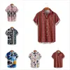 Мужские повседневные рубашки, модная уличная одежда с лацканами, гавайская рубашка с отложным воротником, мужские летние топы с короткими рукавами, Harajuku, хип-хоп, Aloha