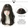 Synthetische Perücken, Spitzenperücken, 7JHH WIGS, lockere, lange, gewellte, schwarzbraune Perücke für Frauen, modische synthetische lockige Haarperücken mit flauschigem Pony, anfängerfreundlich, 240328 240327