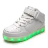 Scarpe High Top 2546 Sneaker luminose USB Charge LED BAMBINI CAGHAZIONI RAGAZZO GIURNA GIURNA GIURNGIONE SCARPE CAMPI DI TENNIS SCARPA