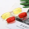 Sunglasses Candy Color Vintege Metal Cat Eye Summer Street Eyewear For Women Men Korea Style Retro Small Rectangular