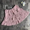 Skirts Skorts New Sexy Crochet Tassel Beach Skirt Cotton Swimsuit Fused Skirt Casual Beach Running Lace See Through Slim Mini Skirts 240319