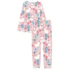 Женские брюки из двух предметов Noisydesigns с розовыми цветами и принтами, женские пижамные комплекты, топ Femme, милая длинная рубашка с трусиками, одежда для девочек