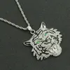 Colliers tête de Lion pendentif hommes couleur dorée chaîne à maillons chauds pendentif Punk bijoux pour homme mâle