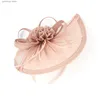 Tiaras Noble i eleganckie damskie tajemnicza wysokiej jakości różowe kolory fascynatorowe opaska na noszenie na weselach lub imprezach Y249