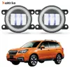 EEMRKE Gruppo fendinebbia a LED DRL 30W/40W con lente trasparente per Subaru Forester SJ Facelift 2016 2017 2018 2019 LED Angel Eyes Luce di marcia diurna per auto 12V Fendinebbia