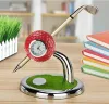 AIDS Crestgolf Golf Gift Golf Ball Design Pen Holder Desktop med en Mini Club Shape Pen och en Watch Golf Accessoires