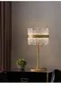 Lampade da tavolo Lampada da scrivania in vetro di lusso dorato Ottone Personalità creativa Fantasia Matrimonio Moda romantica LED decorativo