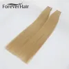 Extensions FOREVER HAIR 2.0g/pc 20" Remy Tape In Hair Extensions Piano Color Straight European Skin Weft Human Hair Extensions Salon Style