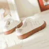 HBP Non-Brand autumn new caramel canvas shoes female Japanese Harajuku small white shoes wild lace low cut casual shoes