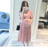 Summer Pregnancy Dress Fashion Womens Clothing Maternity Wear Clothes Dresses Chiffon Plus Size Pregnant BC10 240309