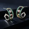 Dangle Oorbellen GODKI Trendy Kundan Engagement Earring Voor Vrouwen Bruiloft Afrikaanse Dubai Bruidssieraden Boucle D'oreille Femme