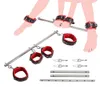 BDSM Bondage Kit Stainless Steel Extendable Spreader Bar Slave Handcuffs Ankle Cuffs Fetish Restraints Set Sex Toys for Couples7531084