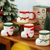Mugs Christmas Sock Shaped Santa Claus Ceramic Cup Water Coffee Creative Drinkware Gift Drinks Such Milk Tea