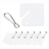 Anahtarlıklar 100 parçalı boş asılı anahtar etiketler Metal Snap Hooks Slotthed Dolaplar Kutuları Dolapları