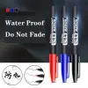 Markers 50 stks/set Permanente Marker Pen Fijne Punt Waterdichte Dunne Penpunt Ruwe Penpunt Zwart Blauw Rood 1.5mm Gebruik Voor glas, Leer, Hout, staal