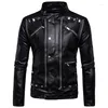 Vestes pour hommes Veste de moto en cuir multi-zip