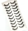 Eyelashes 500/1000 Pairs Full 10 Pairs 3D Mink Hair False Eyelashes Soft Natural Thick Long Eye Lashes Wispy Makeup Beauty Extension Tools