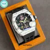 Orologio Richa a botte multifunzionale da uomo, tendenza alla moda, orologio completamente automatico in fibra di carbonio