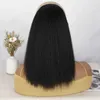 Sentetik peruklar Sentetik peruklar, saç atış kuyruğu klipsinde saç atış kuyruğu klipsinde siyah kadınlar için bir peruk yaki kinky düz at kuyruğu 240329