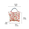 Totes Flower Shoulder Bag Shopping stor kapacitet Floral Handväskor Summer Leaf Work Tote Kvinnor