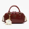 Cross-border Wholesale Fashion Brand Handbags Solid Color Trendy and Personalized Daily Commuting Plush Pendants Single Shoulder Bag Crossbody Hand-held Womens