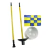 Aiuta CRESTGOLF Golf Hole Pole Cup Flag Stick per pratica in cortile Staccabile Golf Putting Green Flagstick 1 Set