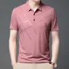 T-shirt à manches courtes pour hommes de créateur, nouveau polo d'été avec un demi-col, fin et tendance pour les jeunes d'âge moyen, haut {category}