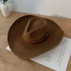 Hoeden met brede rand Emmer Zomer Grote Rand Wilde Zonnepet Mannen en Vrouwen Outdoor Cowboy Zonnebrandcrème Str Opvouwbare Curling Hoed Strand Vissen Casual 240319