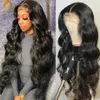 Syntetiska peruker Syntetiska peruker 30 tum HD Transparent 13x4 Body Wave Spets Front Wig Brazilian Pre Plucked 13x6 Spets Frontal Wig Human Hair Wigs For Black Women 240329