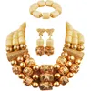 Ensemble collier et boucles d'oreilles en corail artificiel blanc, bijoux de mariage africain, perles nigérianes