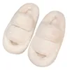 HBP Non-Brand New Products Fashion Fur Slippers Home Slipper 4CM Anti-Slippery Women Fur Slides White Winter Shoes