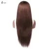 Parrucche sintetiche Uwigs Glueless #4 Parrucca di capelli umani lisci marroni con botto Parrucca fatta a macchina Parrucca di capelli lisci con osso a 250 densità Capelli brasiliani 240328 240327