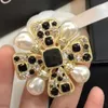 New Fashion Pins Brooches Gold Plated Bling CZ Letter Brooch Pin for Men Women for Party Wedding Nice Gift