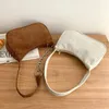 Totes 2024 Fashion Vintage Women Handbags Corduroy Underarm Bag Casual Shoulder Bags Solid Color Zipper Female Handbag C.lutch
