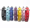 Rivet clou éviter les morsures collier de chien couleurs bonbons colliers de laisse en cuir Pu fournitures pour chiot pour animaux de compagnie rouge bleu noir bleu 5790341