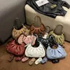 Totes Fashion Half Moon Underarm Shoulder Handbag And Purse 2024 Punk Style Designer Rivet Crossbody Bag PU Leather Female Shopper