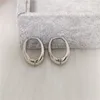 Hoop Ohrringe 925 Silber Überzogene Wasser Tropfen Oval Ohrring Für Frauen Mädchen Party Hiphop Punk Schmuck Geschenk Eh904