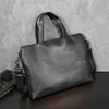 Maletín informal de lujo para hombre, negro y gris, bolso de hombro de negocios, bandolera de cuero, bolso para ordenador portátil, bolsos de viaje para hombre, diseños de bolsos para niños