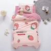 Childrens Cotton Threepiece Set Kindergarten Nap Cartoon Bed Sheet Quilt Cover Bedding Kit Pillowcase CP27 240313